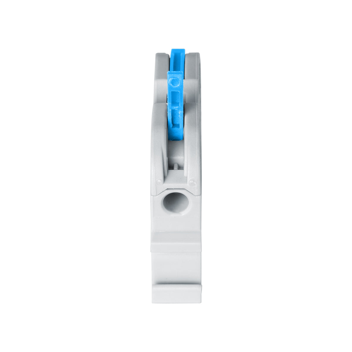 GloboStar® FAST-CONNECT 69903 Μονή Κλέμα Ράγας Ταχείας Σύνδεσης & Διακλάδωσης Καλωδίων για Ηλεκτρολογικούς Πίνακες - 1 x Είσοδος & 1 x Έξοδος με Συμβατή Διατομή Καλωδίων 0.2mm² έως 4mm² - 600V 32A Max - Μ4.5 x Π1 x Υ3.2cm - Γκρι & Μπλε - Πακέτο 10 Τεμα... - ledmania.gr