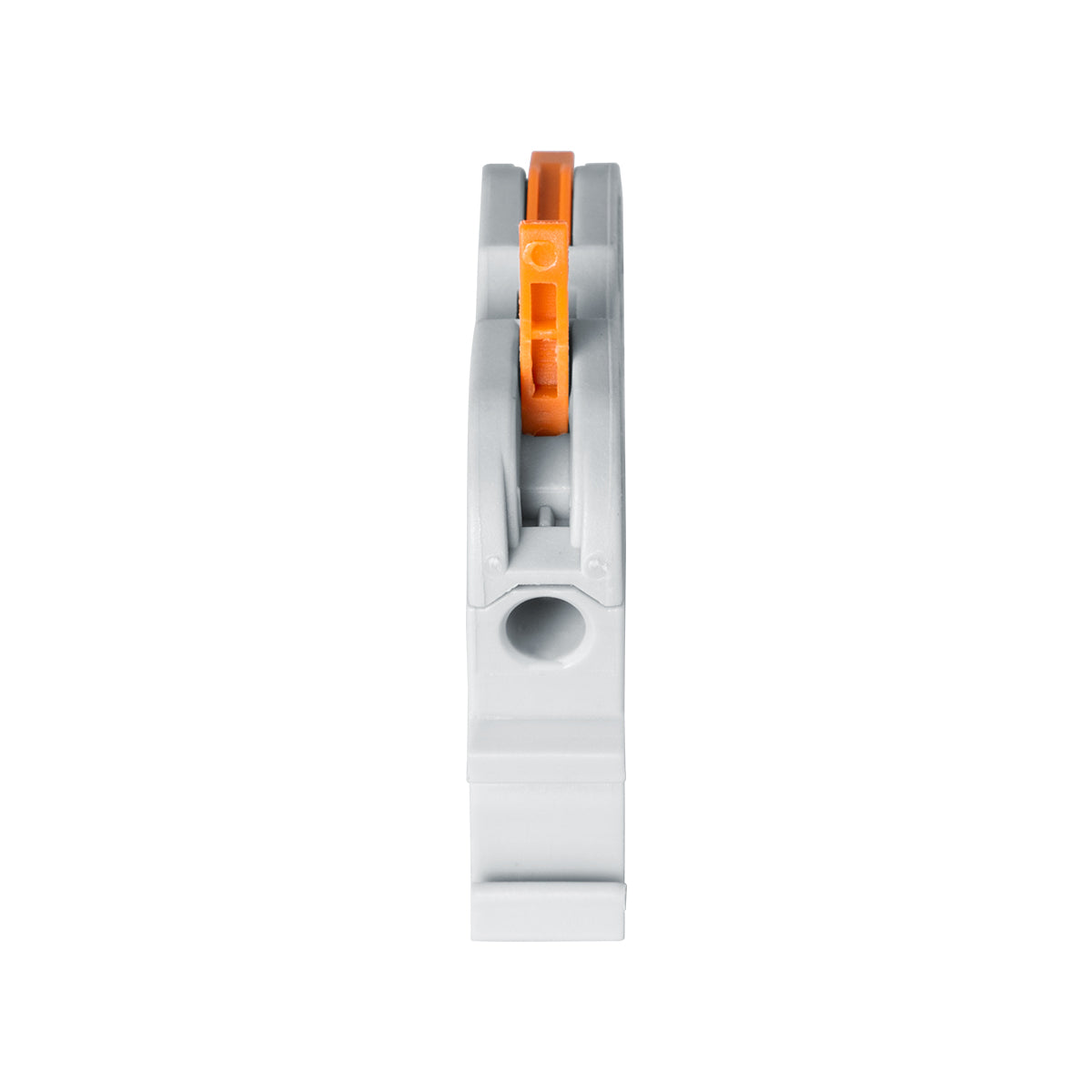 GloboStar® FAST-CONNECT 69904 Μονή Κλέμα Ράγας Ταχείας Σύνδεσης & Διακλάδωσης Καλωδίων για Ηλεκτρολογικούς Πίνακες - 1 x Είσοδος & 1 x Έξοδος με Συμβατή Διατομή Καλωδίων 0.2mm² έως 4mm² - 600V 32A Max - Μ4.5 x Π1 x Υ3.2cm - Γκρι & Πορτοκαλί - Πακέτο 10... - ledmania.gr