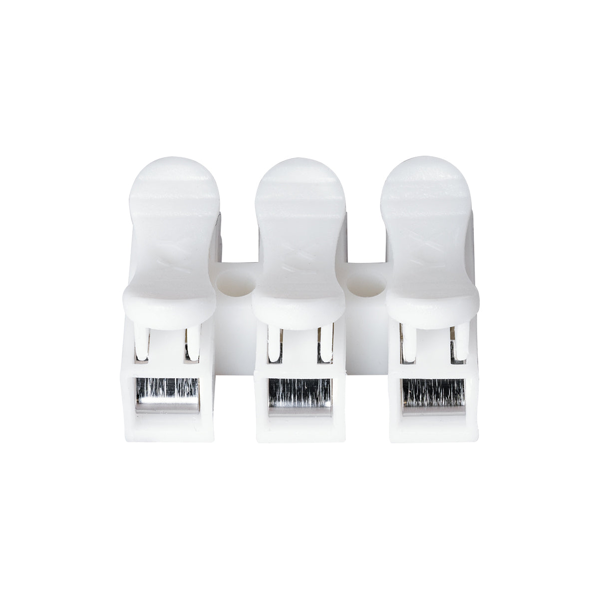 GloboStar® FAST-CONNECT 69906 Τριπλή Κλέμα Ταχείας Σύνδεσης & Διακλάδωσης Καλωδίων - 3 x Είσοδοι & 3 x Έξοδοι με Συμβατή Διατομή Καλωδίων 0.2mm² έως 1mm² - 250V 2A Max - Μ2 x Π2.7 x Υ1.9cm - Λευκό - Πακέτο 20 Τεμαχίων - 5 Years Warranty - ledmania.gr