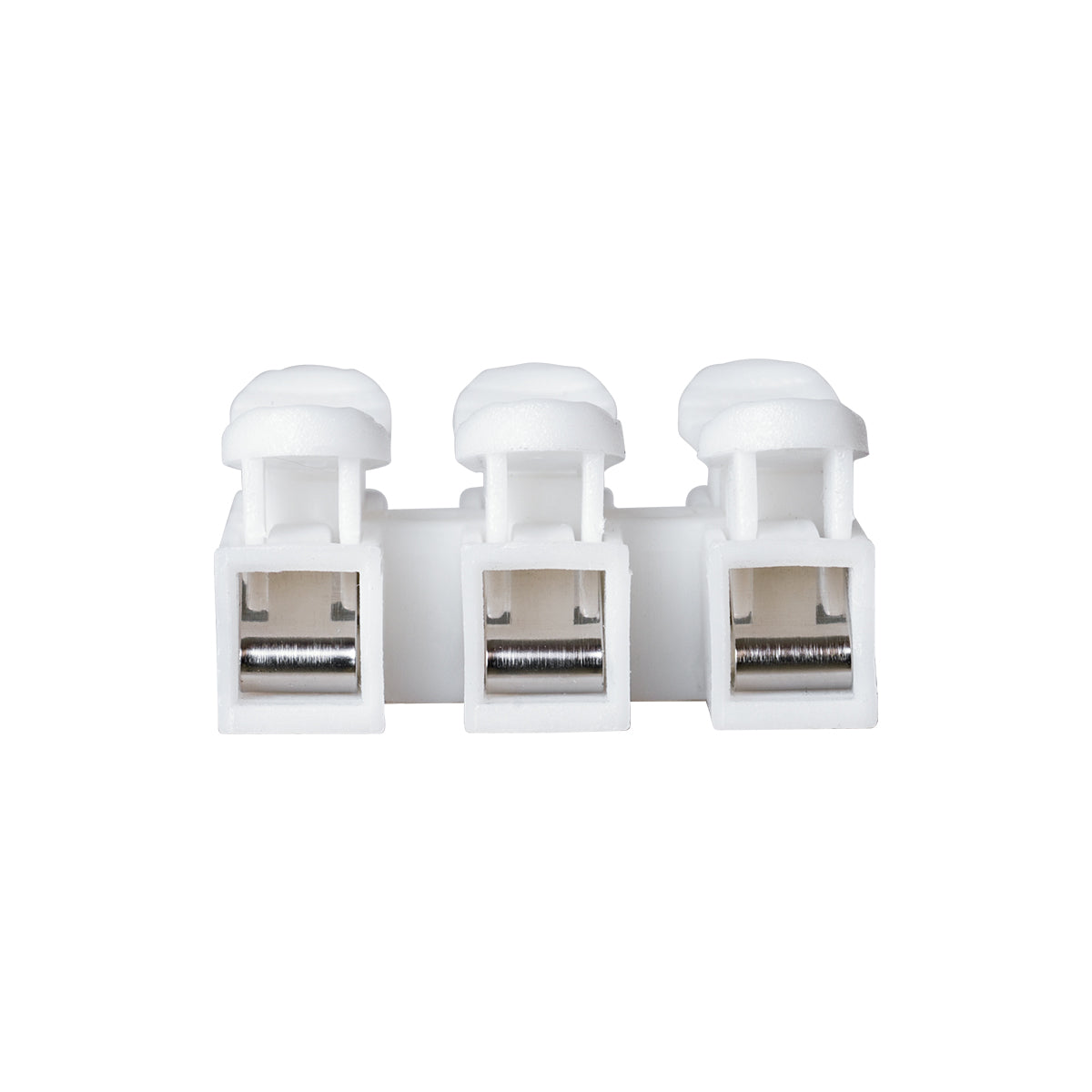 GloboStar® FAST-CONNECT 69906 Τριπλή Κλέμα Ταχείας Σύνδεσης & Διακλάδωσης Καλωδίων - 3 x Είσοδοι & 3 x Έξοδοι με Συμβατή Διατομή Καλωδίων 0.2mm² έως 1mm² - 250V 2A Max - Μ2 x Π2.7 x Υ1.9cm - Λευκό - Πακέτο 20 Τεμαχίων - 5 Years Warranty - ledmania.gr