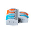GloboStar® FAST-CONNECT 69914 Τριπλή σε Εξαπλή Κλέμα Ταχείας Σύνδεσης & Διακλάδωσης Καλωδίων - 3 x Είσοδοι & 6 x Έξοδοι με Συμβατή Διατομή Καλωδίων 0.08mm² έως 2.5mm² - 250V/4KV 32A Max - Μ3.6 x Π4 x Υ1.5cm - Γκρι με Πορτοκαλί & Μπλε - Πακέτο 5 Τεμαχίω... - ledmania.gr