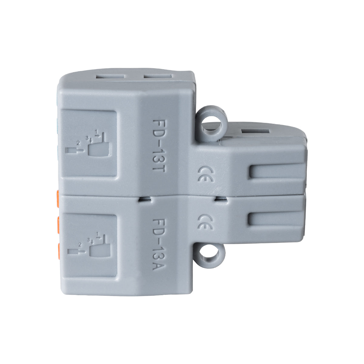 GloboStar® FAST-CONNECT 69914 Τριπλή σε Εξαπλή Κλέμα Ταχείας Σύνδεσης & Διακλάδωσης Καλωδίων - 3 x Είσοδοι & 6 x Έξοδοι με Συμβατή Διατομή Καλωδίων 0.08mm² έως 2.5mm² - 250V/4KV 32A Max - Μ3.6 x Π4 x Υ1.5cm - Γκρι με Πορτοκαλί & Μπλε - Πακέτο 5 Τεμαχίω... - ledmania.gr