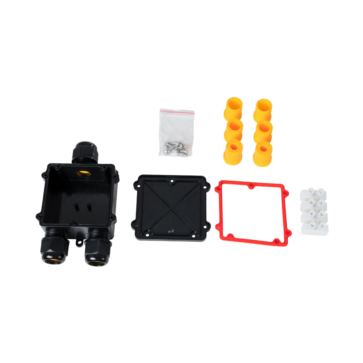 GloboStar® FAST-CONNECT 69915 Τριπλό Υ Αδιάβροχο IP68 Κυτίο Ταχείας Σύνδεσης & Διακλάδωσης Καλωδίων - 3 x Είσοδοι - Εσωτερική Τετραπλή Κλέμα με Συμβατή Διατομή Καλωδίων 4 x 0.5mm² έως 4 x 2.5mm² - 500V 41A Max - Μ13 x Π8 x Υ4cm - Μαύρο - 5 Years Warranty - ledmania.gr