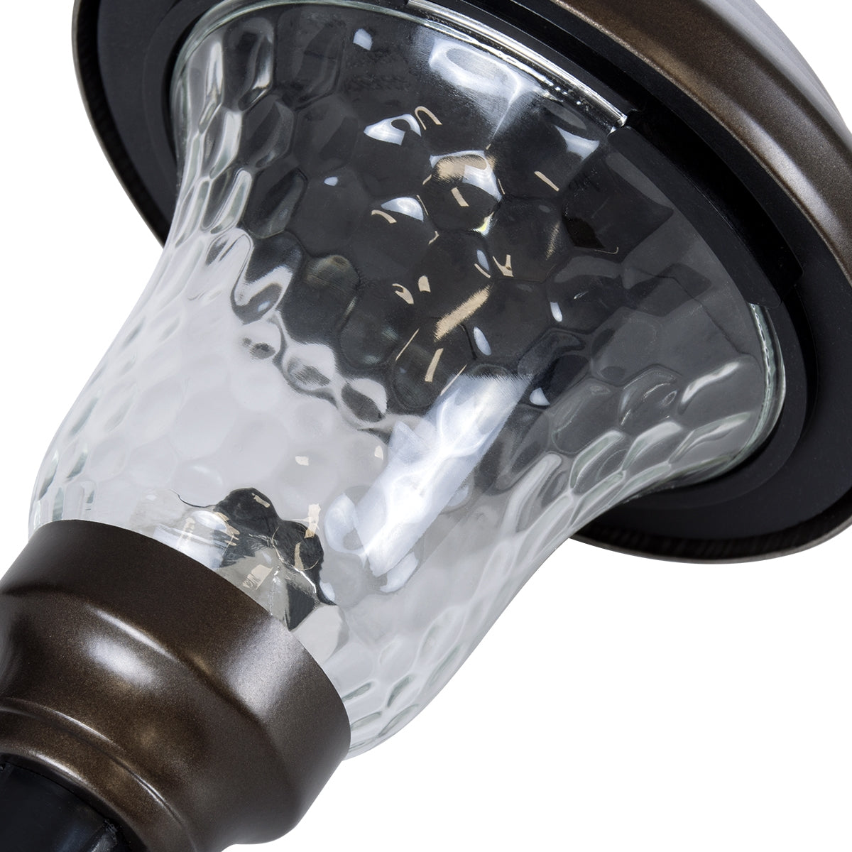 GloboStar® 69927 ΣΕΤ 4 Τεμαχίων Αυτόνομα Ηλιακά Φωτιστικά LED SMD 0.24W/Τεμ. 24lm/Τεμ. με Ενσωματωμένη Μπαταρία 600mAh - Φωτοβολταϊκό Πάνελ με Αισθητήρα Ημέρας-Νύχτας Αδιάβροχο IP65 Φανάρι Κήπου Στρογγυλό Ψυχρό Λευκό 6000K Φ12 x Υ23cm - ledmania.gr