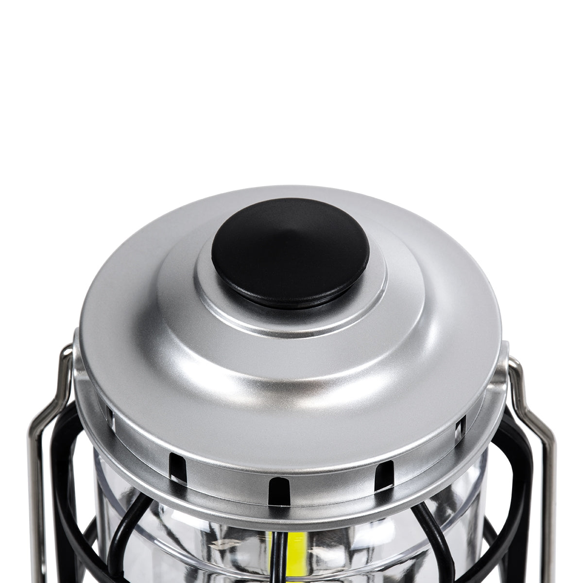 GloboStar® 69933 Αυτόνομο Επαναφορτιζόμενο Φανάρι Camping LED 5W με Επαναφορτιζόμενη Μπαταρία 18650 1200mAh Li-ion - Power Bank - Αδιάβροχο IP54 - Dimmable - Μαύρο Ασημί - Ψυχρό Λευκό 6000K Φ10.2 x Υ18cm - ledmania.gr