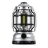 GloboStar® 69933 Αυτόνομο Επαναφορτιζόμενο Φανάρι Camping LED 5W με Επαναφορτιζόμενη Μπαταρία 18650 1200mAh Li-ion - Power Bank - Αδιάβροχο IP54 - Dimmable - Μαύρο Ασημί - Ψυχρό Λευκό 6000K Φ10.2 x Υ18cm - ledmania.gr