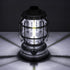 GloboStar® 69933 Αυτόνομο Επαναφορτιζόμενο Φανάρι Camping LED 5W με Επαναφορτιζόμενη Μπαταρία 18650 1200mAh Li-ion - Power Bank - Αδιάβροχο IP54 - Dimmable - Μαύρο Ασημί - Ψυχρό Λευκό 6000K Φ10.2 x Υ18cm - ledmania.gr