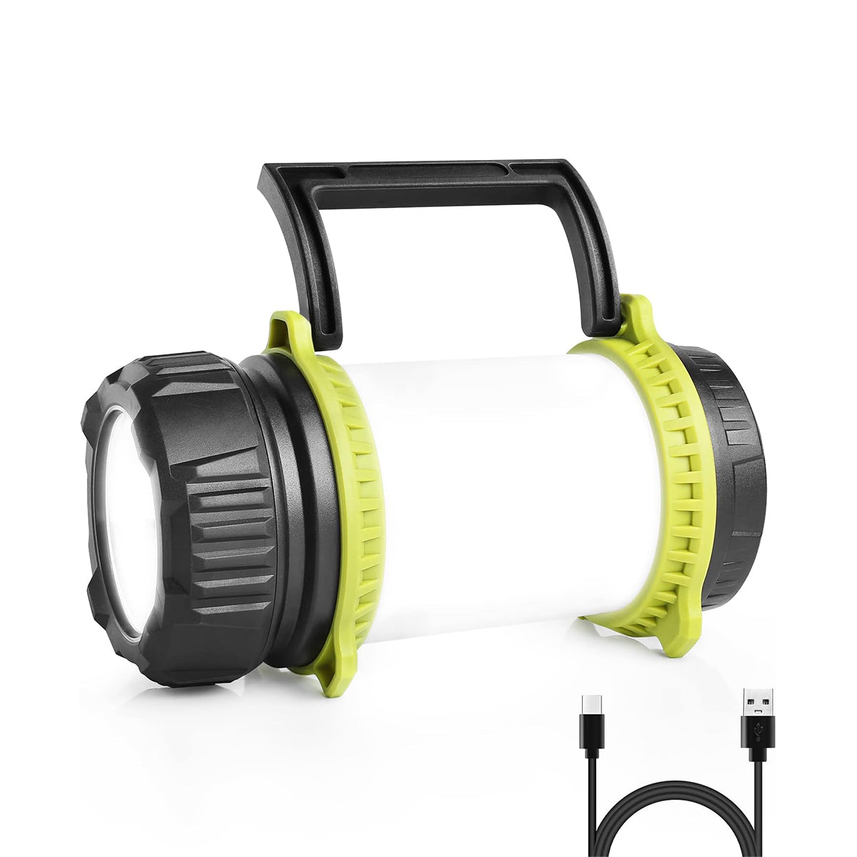 GloboStar® 69936 Φορητός Φακός Χειρός Κάμπινγκ LED Osram 10W με Επαναφορτιζόμενη Μπαταρία 2600mAh & Καλώδιο Φόρτισης USB - CCT - Θερμό Λευκό 2700K - Φυσικό Λευκό 4500K - Ψυχρό Λευκό 6000K & Κόκκινο - Φ10 x Υ17cm - ledmania.gr