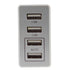 Φορτιστής USB 4 Θέσεων Wall Adapter 2 x AUTO 2.1A & 2 x 1A 5V DC Λευκός με Χρώμιο GloboStar 69997 - ledmania.gr