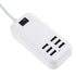 Φορτιστής USB 6 Θέσεων με ON / OFF Διακόπτη 4A 20 Watt 5V DC Λευκός GloboStar 69998 - ledmania.gr