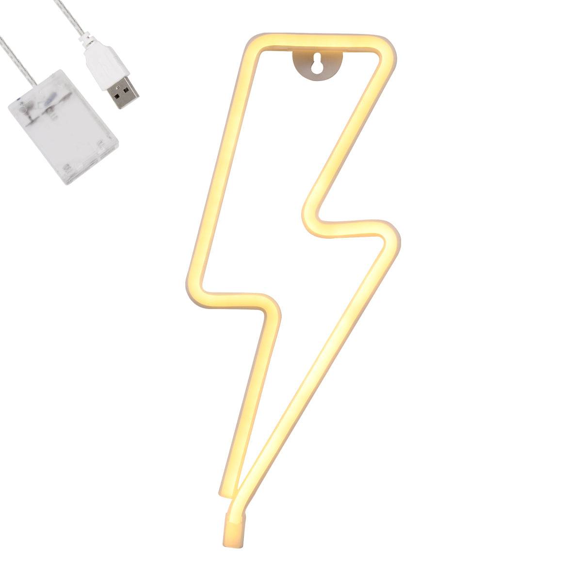 GloboStar® 78590 Φωτιστικό Ταμπέλα Φωτεινή Επιγραφή NEON LED Σήμανσης LIGHT STRIKE 5W με Καλώδιο Τροφοδοσίας USB - Μπαταρίας 3xAAA (Δεν Περιλαμβάνονται) - Θερμό Λευκό 2700K - ledmania.gr