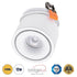 GloboStar® OMEGA-R 60295 Χωνευτό LED Spot Downlight TrimLess Φ10cm 12W 1500lm 36° AC 220-240V IP20 Φ10 x Υ8.2cm - Στρόγγυλο - Λευκό - Θερμό Λευκό 2700K - Bridgelux COB - 5 Years Warranty - ledmania.gr