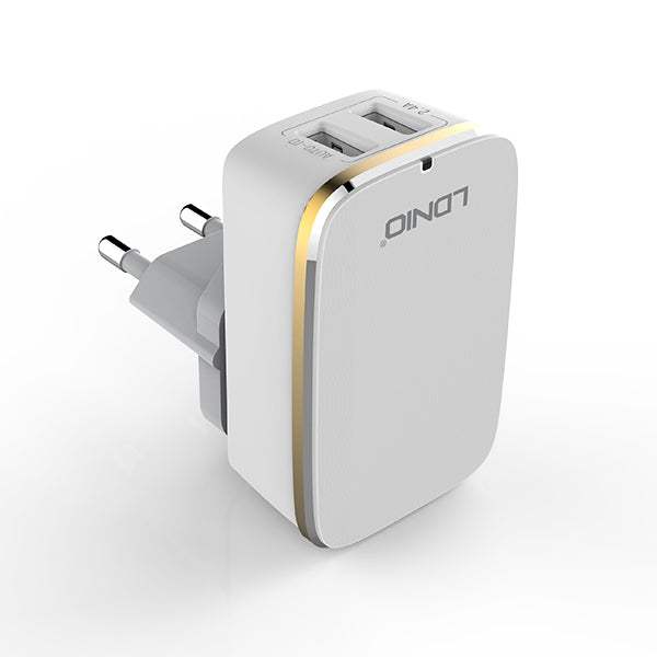 LDNIO A2204 HOME CHARGER 2xUSB 2.4A + MICRO USB CABLE - ledmania.gr