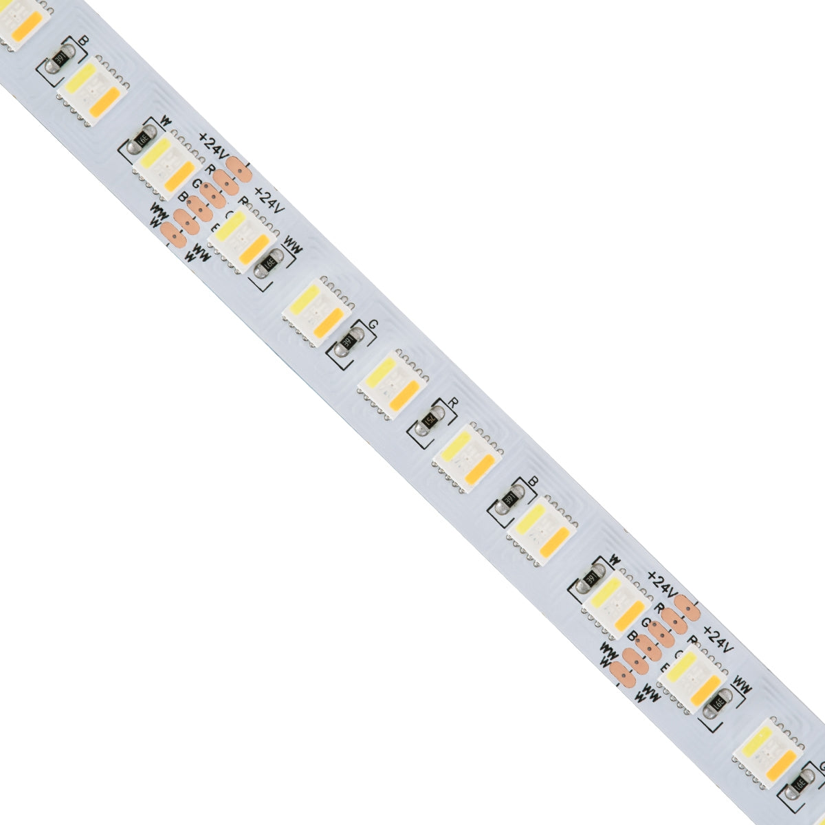 GloboStar® 70264 Ταινία LED SMD 5050 RGBW + WW 5in1 5m 36W/m 72LED/m 120° DC 24V IP20 3600lm/m Πολύχρωμη RGB - Ψυχρό Λευκό 6000K - Φυσικό Λευκό 4500K - Θερμό Λευκό 2700K - ledmania.gr