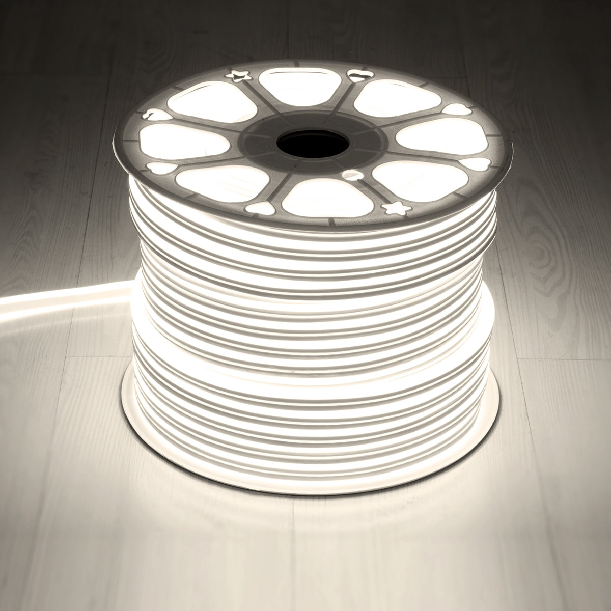 GloboStar® 70491 DOUBLE-SIDED 120°+120° Degree Neon Flex Epistar LED SMD 2835 1m 12W/m 120LED/m 1284lm/m 120°+120° DC 230V Αδιάβροχη IP68 Φυσικό Λευκό 4500K Dimmable - ledmania.gr