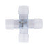 GloboStar® 70663 Σύνδεσμος Cross (+) για RGB Φωτοσωλήνα LED 360° Degree DC 230V 2 Pin Αδιάβροχος IP68 - ledmania.gr