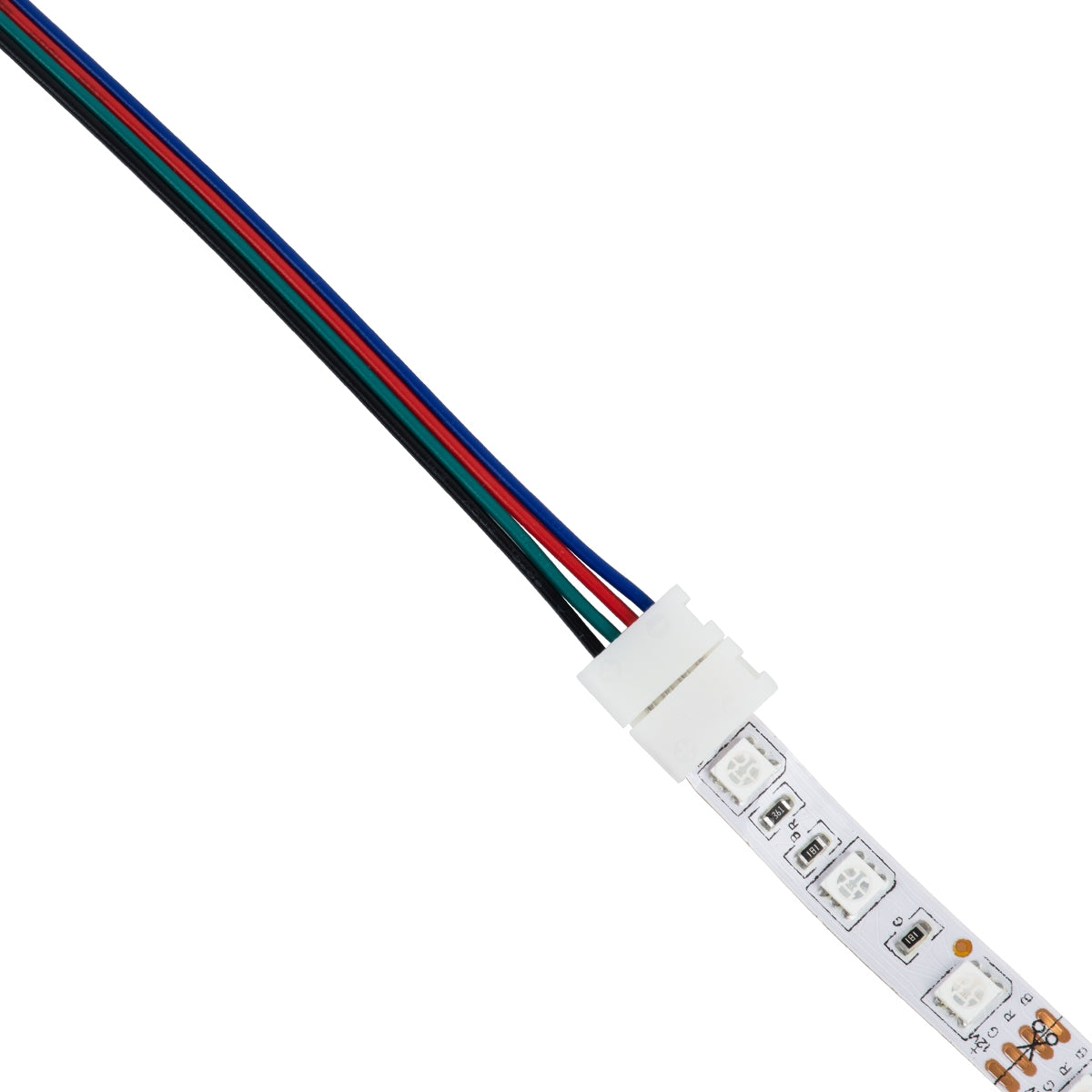 GloboStar® 70691 Ταχυσύνδεσμος Τροφοδοσίας IP20 - Strip To Power Connector 4 PIN Male για Ένωση 1 x RGB Ταινία LED Πλάτους 10mm - ledmania.gr