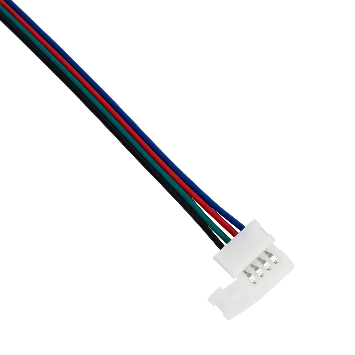 GloboStar® 70691 Ταχυσύνδεσμος Τροφοδοσίας IP20 - Strip To Power Connector 4 PIN Male για Ένωση 1 x RGB Ταινία LED Πλάτους 10mm - ledmania.gr