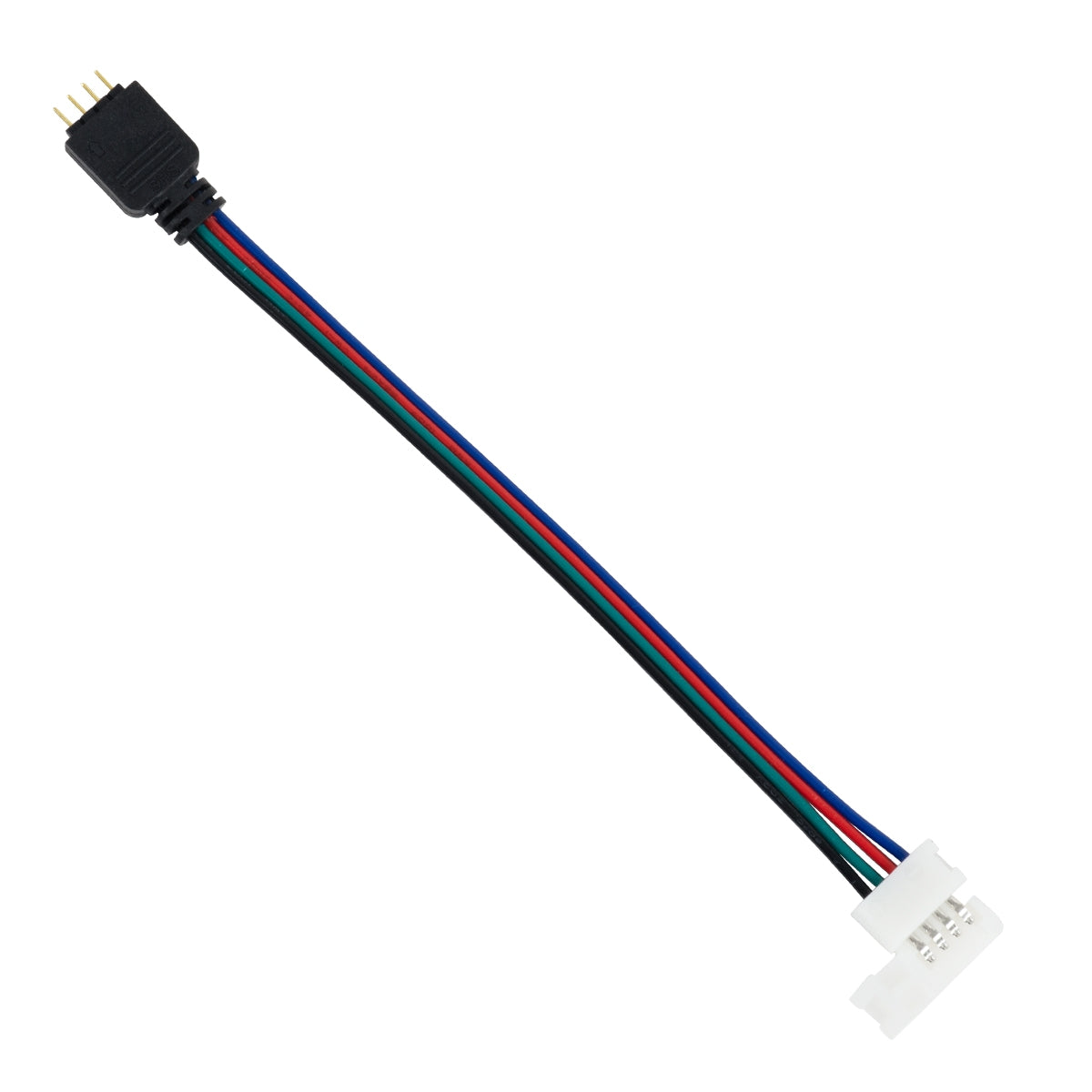 GloboStar® 70691 Ταχυσύνδεσμος Τροφοδοσίας IP20 - Strip To Power Connector 4 PIN Male για Ένωση 1 x RGB Ταινία LED Πλάτους 10mm - ledmania.gr