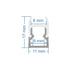 GloboStar® GLASSBOARD-PROFILE 70808-3M Προφίλ Αλουμινίου - Βάση & Ψύκτρα Ταινίας LED με Λευκό Γαλακτερό Κάλυμμα - Χρήση για Μοριακό Φωτισμό Γυαλιού Πάχους 8mm - Πατητό Κάλυμμα - Ασημί - 3 Μέτρα - Πακέτο 5 Τεμαχίων - Μ300 x Π1.1 x Υ1.7cm - ledmania.gr