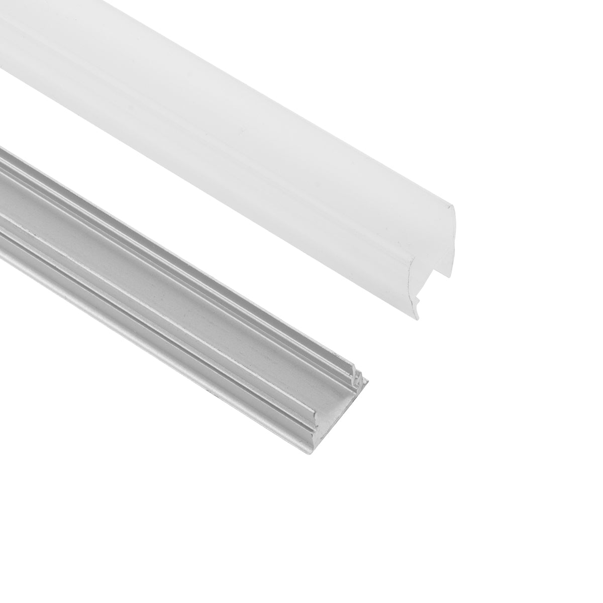 GloboStar® GLASSBOARD-PROFILE 70812-3M Προφίλ Αλουμινίου - Βάση & Ψύκτρα Ταινίας LED με Λευκό Γαλακτερό Κάλυμμα - Χρήση για Μοριακό Φωτισμό Γυαλιού Πάχους 10mm - Πατητό Κάλυμμα - Ασημί - 3 Μέτρα - Πακέτο 5 Τεμαχίων - Μ300 x Π1.7 x Υ3cm - ledmania.gr