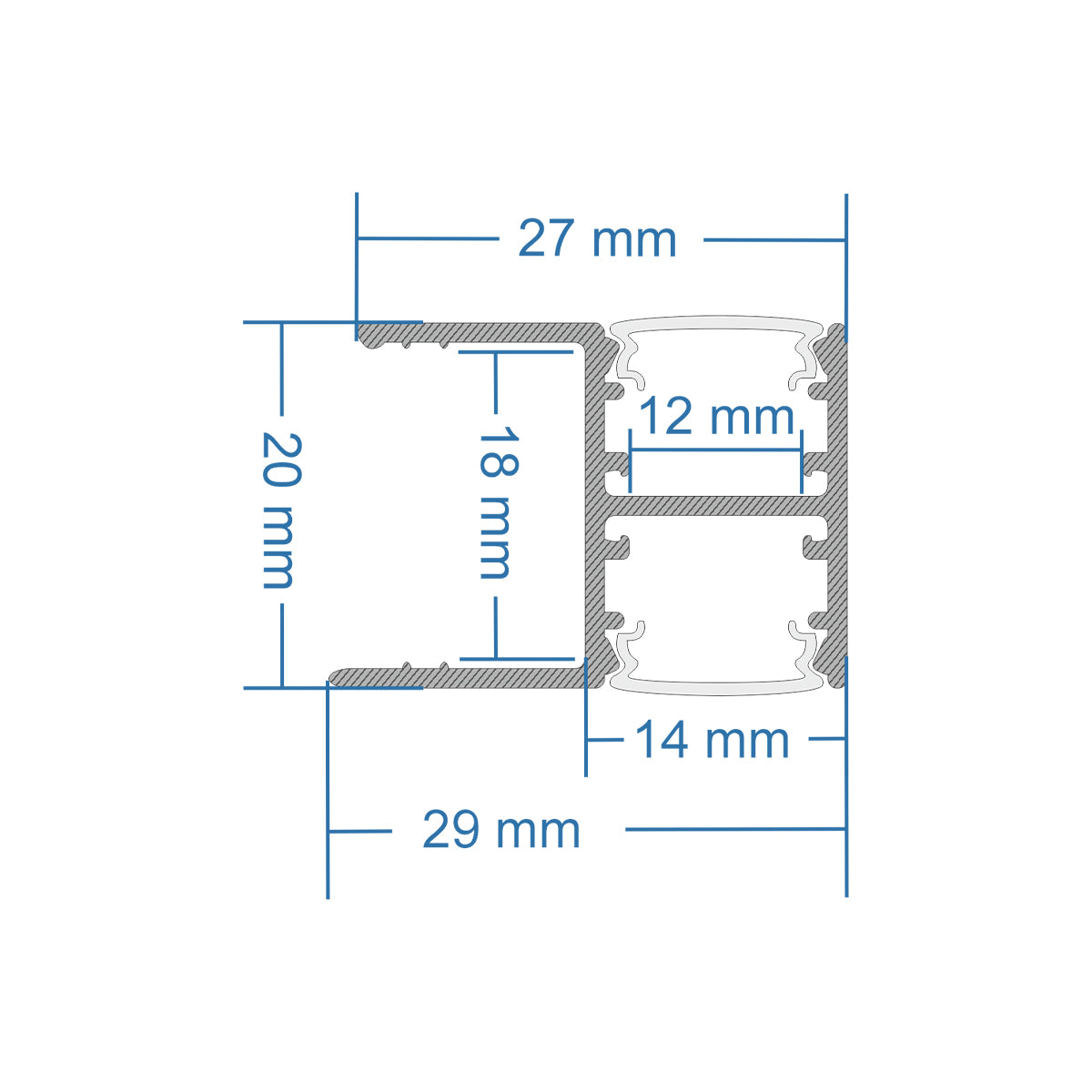 GloboStar® BOARD-PROFILE 70814-3M Προφίλ Αλουμινίου - Βάση & Ψύκτρα Ταινίας LED με Λευκό Γαλακτερό Κάλυμμα - Χρήση για Φωτισμού Ραφιού με Τοποθέτηση σε Ξύλο Πάχους 18mm - Πατητό Κάλυμμα - Ασημί - 3 Μέτρα - Πακέτο 5 Τεμαχίων - Μ300 x Π1.5 x Υ2cm - ledmania.gr