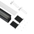 GloboStar® 70818-3M AVATAR Linear Γραμμικό Αρχιτεκτονικό Χωνευτό Προφίλ Αλουμινίου Μαύρο με Λευκό Οπάλ Κάλυμμα για 4 Σειρές Ταινίας LED Πατητό - Press On 3 Μέτρα - ledmania.gr