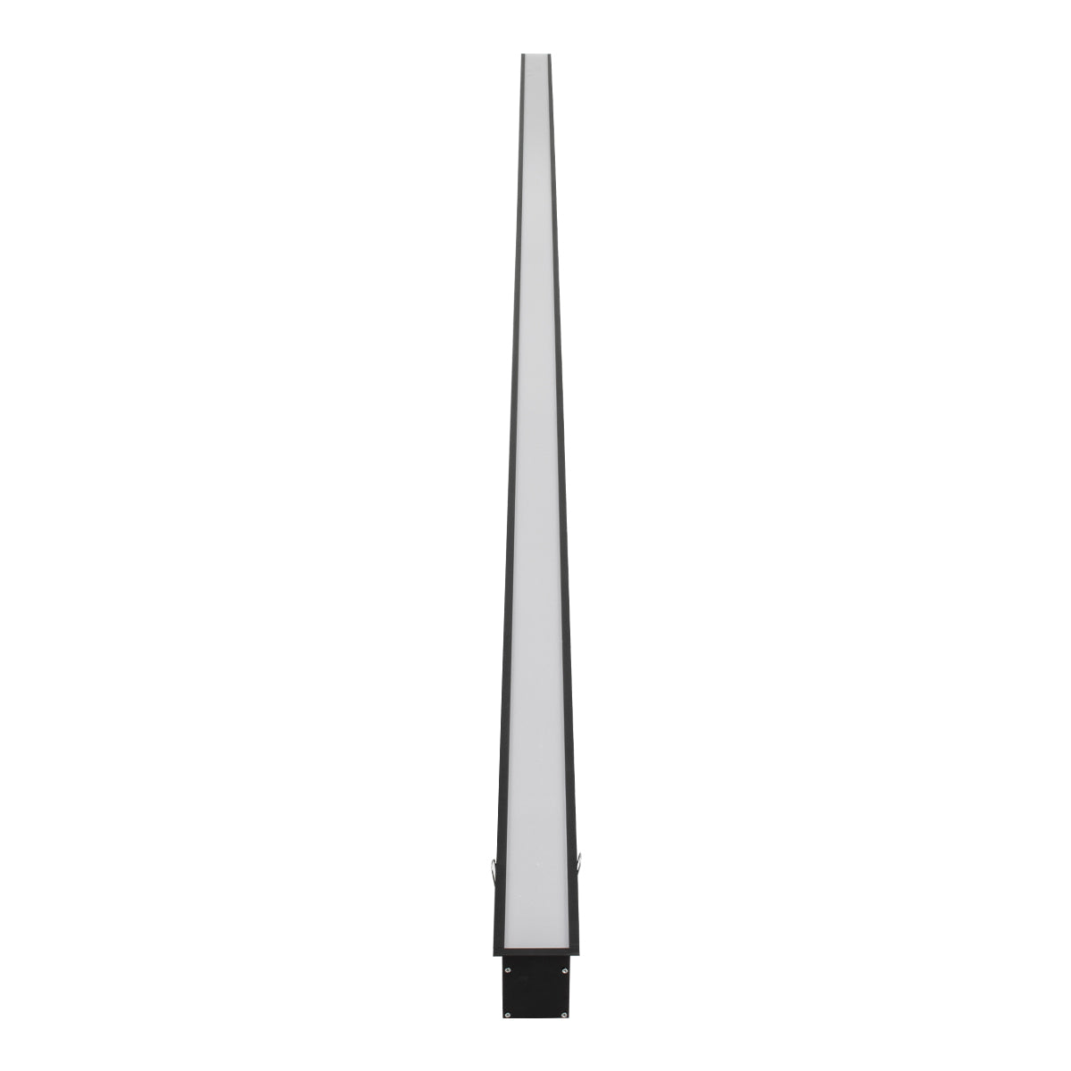 GloboStar® 70818-3M AVATAR Linear Γραμμικό Αρχιτεκτονικό Χωνευτό Προφίλ Αλουμινίου Μαύρο με Λευκό Οπάλ Κάλυμμα για 4 Σειρές Ταινίας LED Πατητό - Press On 3 Μέτρα - ledmania.gr