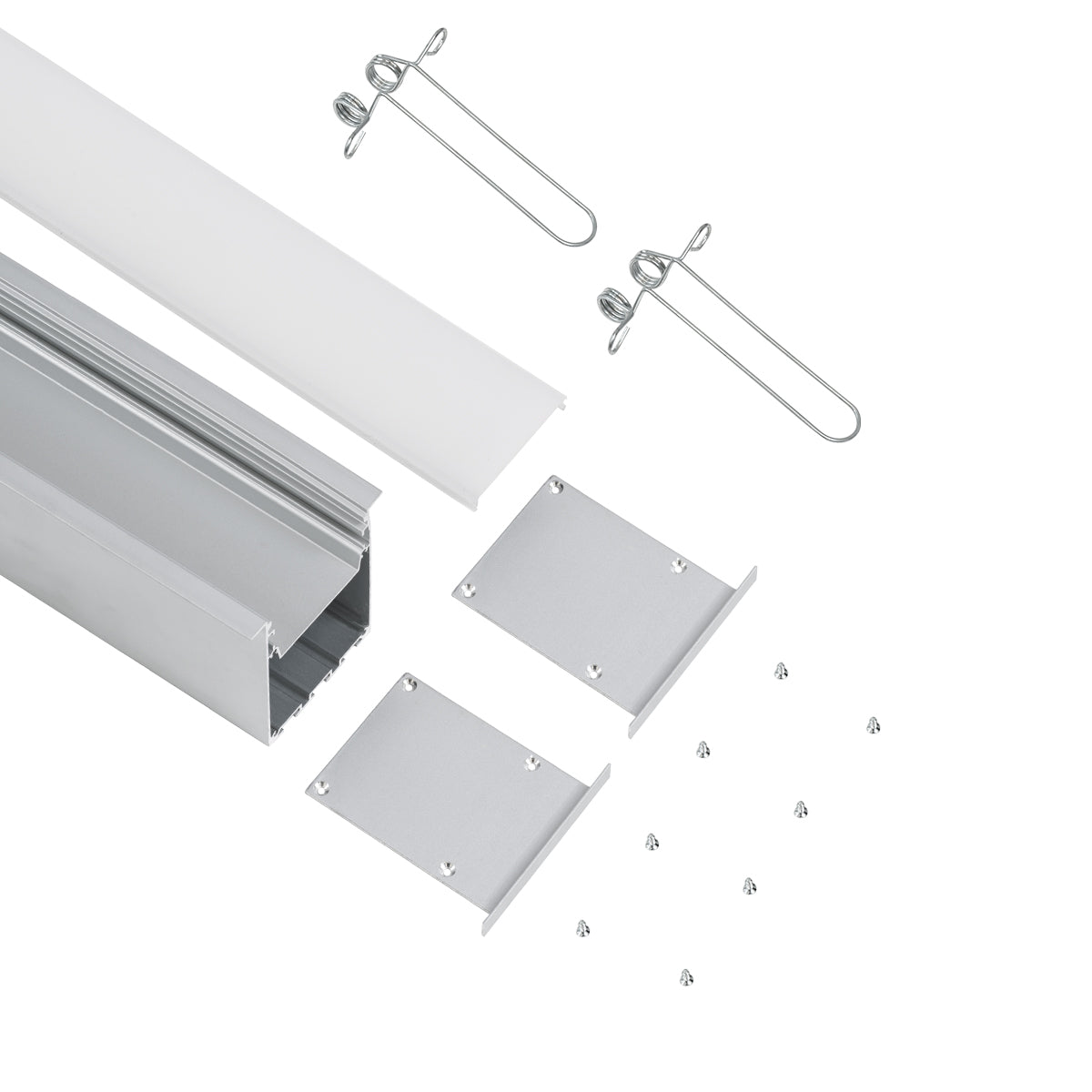 GloboStar® 70829-3M AVATAR Linear Γραμμικό Αρχιτεκτονικό Χωνευτό Προφίλ Αλουμινίου Ανοδιωμένο με Λευκό Οπάλ Κάλυμμα για 4 Σειρές Ταινίας LED Πατητό - Press On 3 Μέτρα - ledmania.gr
