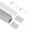 GloboStar® 70829-3M AVATAR Linear Γραμμικό Αρχιτεκτονικό Χωνευτό Προφίλ Αλουμινίου Ανοδιωμένο με Λευκό Οπάλ Κάλυμμα για 4 Σειρές Ταινίας LED Πατητό - Press On 3 Μέτρα - ledmania.gr