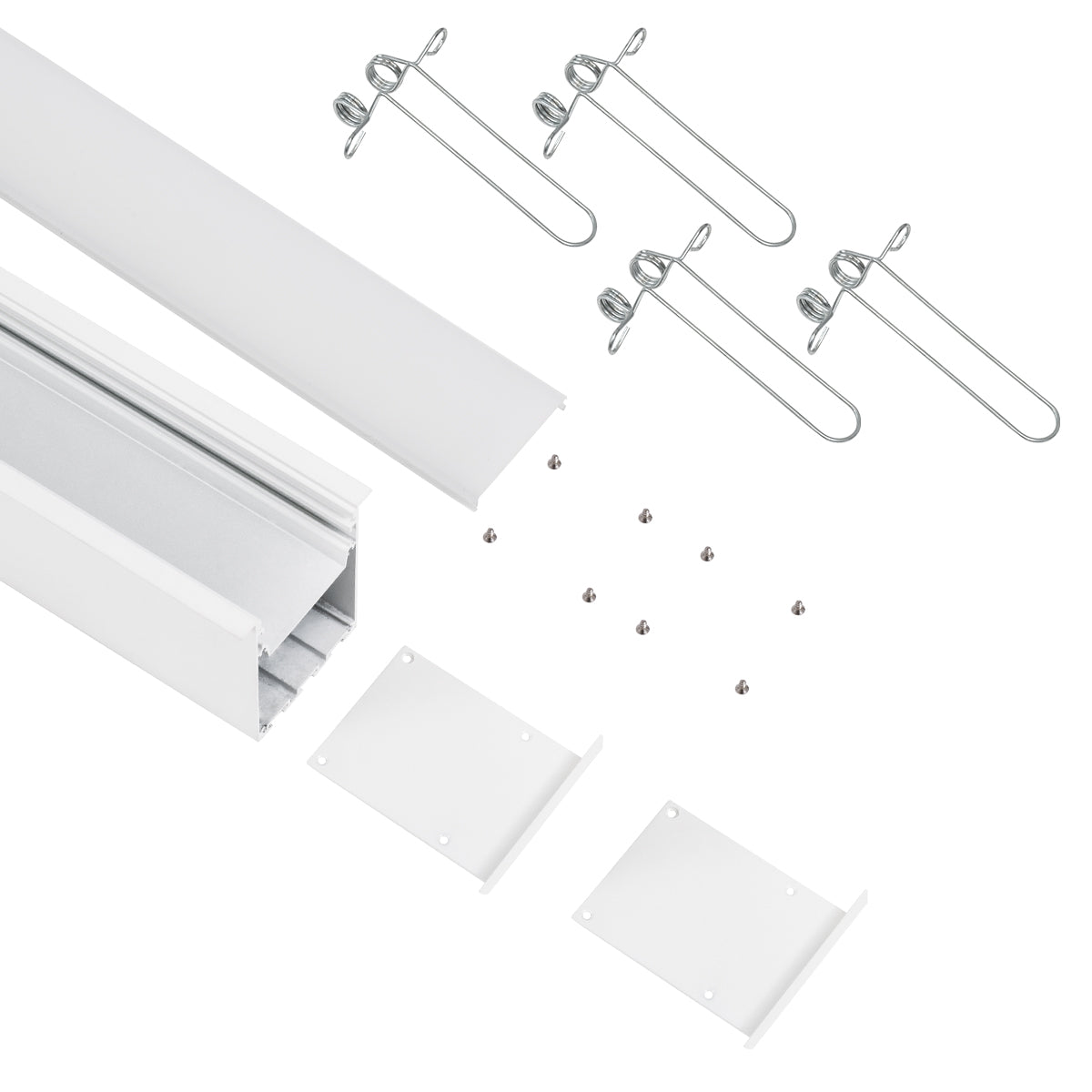 GloboStar® RECESS-PROFILE 70833-1M Προφίλ Αλουμινίου - Βάση & Ψύκτρα Ταινίας LED με Λευκό Γαλακτερό Κάλυμμα - Χωνευτή Χρήση - Πατητό Κάλυμμα - Λευκό - 1 Μέτρο - Μ100 x Π7.5 x Υ7cm - ledmania.gr