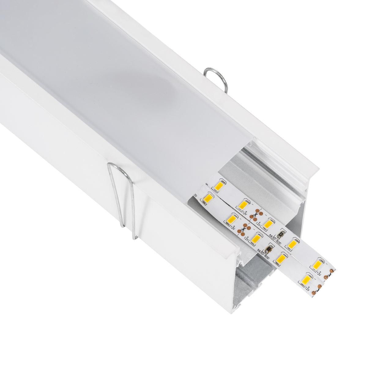 GloboStar® RECESS-PROFILE 70833-1M Προφίλ Αλουμινίου - Βάση & Ψύκτρα Ταινίας LED με Λευκό Γαλακτερό Κάλυμμα - Χωνευτή Χρήση - Πατητό Κάλυμμα - Λευκό - 1 Μέτρο - Μ100 x Π7.5 x Υ7cm - ledmania.gr