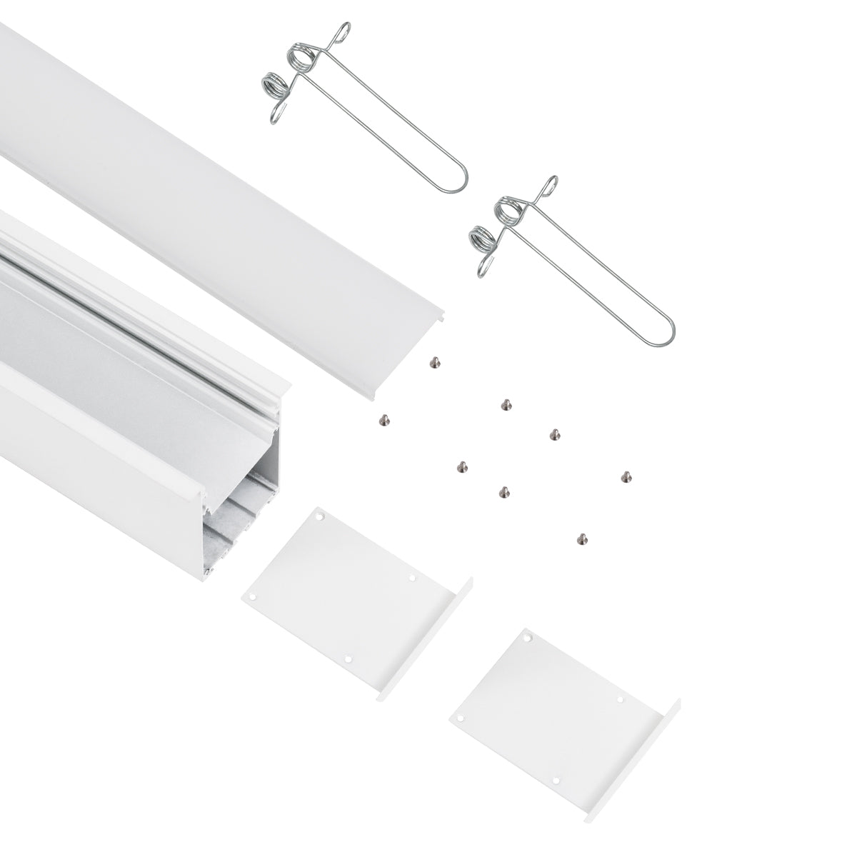 GloboStar® 70833-3M AVATAR Linear Γραμμικό Αρχιτεκτονικό Χωνευτό Προφίλ Αλουμινίου Λευκό με Λευκό Οπάλ Κάλυμμα για 4 Σειρές Ταινίας LED Πατητό - Press On 3 Μέτρα - ledmania.gr