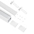 GloboStar® 70833-3M AVATAR Linear Γραμμικό Αρχιτεκτονικό Χωνευτό Προφίλ Αλουμινίου Λευκό με Λευκό Οπάλ Κάλυμμα για 4 Σειρές Ταινίας LED Πατητό - Press On 3 Μέτρα - ledmania.gr