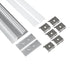 GloboStar® SURFACE-PROFILE 70844-3M Προφίλ Αλουμινίου - Βάση & Ψύκτρα Ταινίας LED με Λευκό Γαλακτερό Κάλυμμα - Επιφανειακή Χρήση Δημιουργίας Κρυφού Φωτισμού Πάνω/Κάτω - Πατητό Κάλυμμα - Ασημί - 3 Μέτρα - Μ300 x Π5 x Υ1.7cm - ledmania.gr