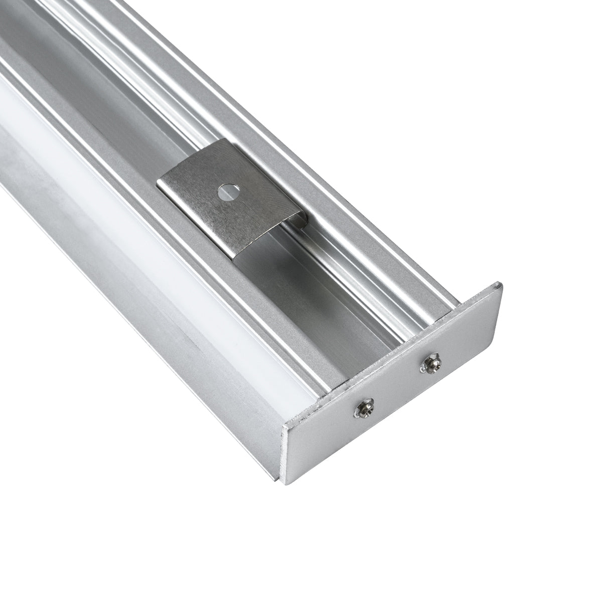 GloboStar® SURFACE-PROFILE 70844-3M Προφίλ Αλουμινίου - Βάση & Ψύκτρα Ταινίας LED με Λευκό Γαλακτερό Κάλυμμα - Επιφανειακή Χρήση Δημιουργίας Κρυφού Φωτισμού Πάνω/Κάτω - Πατητό Κάλυμμα - Ασημί - 3 Μέτρα - Μ300 x Π5 x Υ1.7cm - ledmania.gr