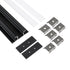 GloboStar® SURFACE-PROFILE 70845-3M Προφίλ Αλουμινίου - Βάση & Ψύκτρα Ταινίας LED με Λευκό Γαλακτερό Κάλυμμα - Επιφανειακή Χρήση Δημιουργίας Κρυφού Φωτισμού Πάνω/Κάτω - Πατητό Κάλυμμα - Μαύρο - 3 Μέτρα - Μ300 x Π5 x Υ1.7cm - ledmania.gr