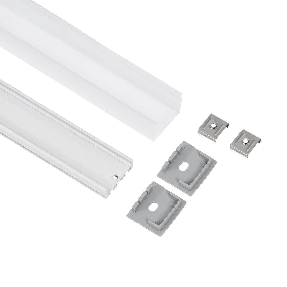 GloboStar® SURFACEPENDANT-PROFILE 70848-1M Προφίλ Αλουμινίου - Βάση & Ψύκτρα Ταινίας LED με Λευκό Γαλακτερό Κάλυμμα - Επιφανειακή & Κρεμαστή Χρήση - Πατητό Κάλυμμα - Λευκό - 1 Μέτρο - Μ100 x Π2.6 x Υ2.3cm - ledmania.gr