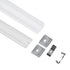 GloboStar® SURFACEPENDANT-PROFILE 70848-3M Προφίλ Αλουμινίου - Βάση & Ψύκτρα Ταινίας LED με Λευκό Γαλακτερό Κάλυμμα - Επιφανειακή & Κρεμαστή Χρήση - Πατητό Κάλυμμα - Λευκό - 3 Μέτρα - Πακέτο 5 Τεμαχίων - Μ300 x Π2.6 x Υ2.3cm - ledmania.gr