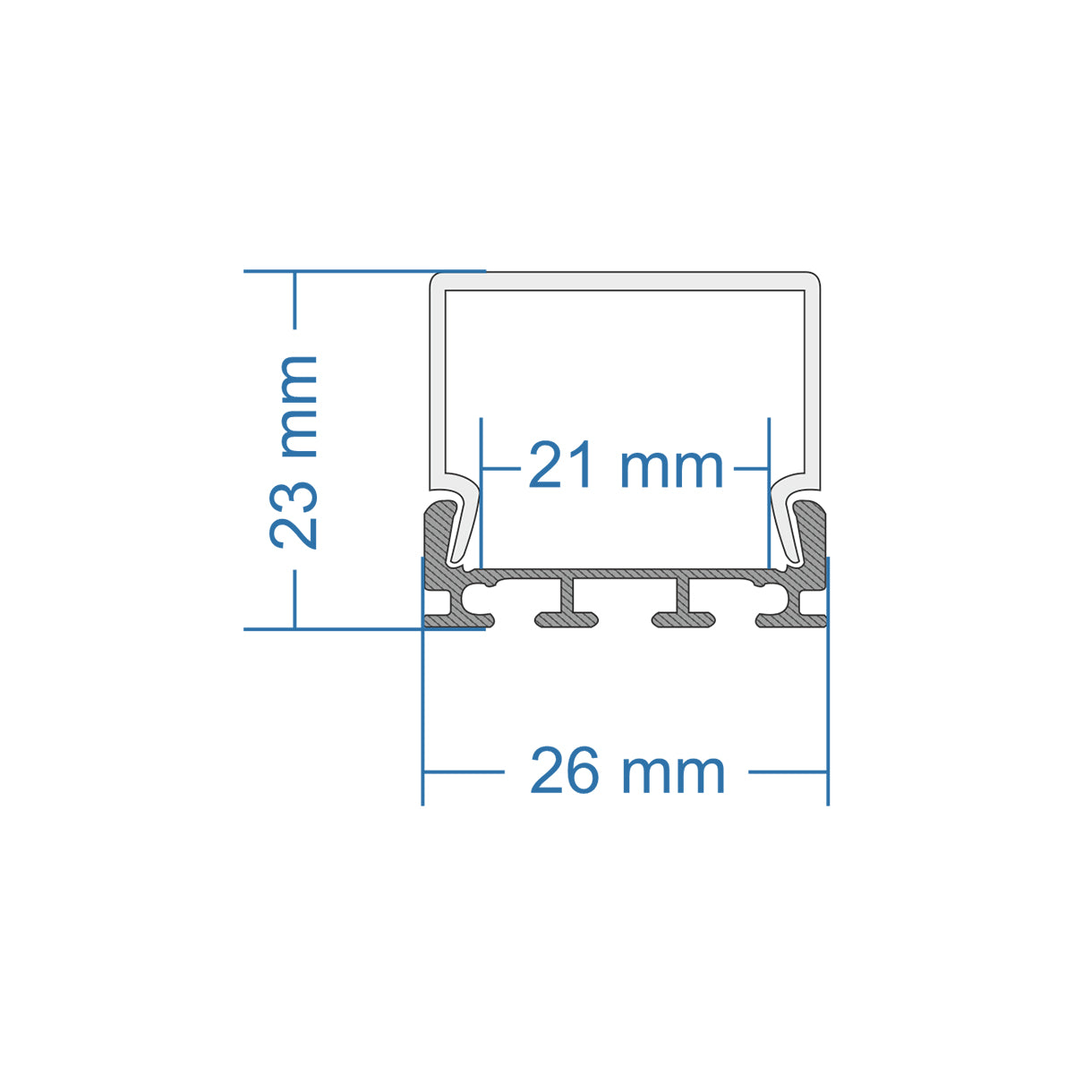 GloboStar® SURFACEPENDANT-PROFILE 70849-1M Προφίλ Αλουμινίου - Βάση & Ψύκτρα Ταινίας LED με Λευκό Γαλακτερό Κάλυμμα - Επιφανειακή & Κρεμαστή Χρήση - Πατητό Κάλυμμα - Μαύρο - 1 Μέτρο - Μ100 x Π2.6 x Υ2.3cm - ledmania.gr