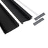 GloboStar® SKIRTINGBOARD-PROFILE 70852-3M Προφίλ Αλουμινίου - Βάση & Ψύκτρα Ταινίας LED με Λευκό Γαλακτερό Κάλυμμα - Επιφανειακή Χρήση για Περβάζι - Πατητό Κάλυμμα - Μαύρο - 3 Μέτρα - Μ300 x Π1.6 x Υ8cm - ledmania.gr