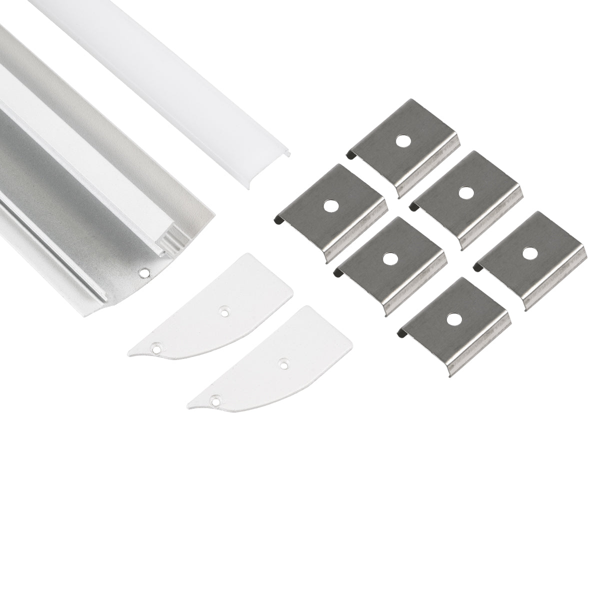 GloboStar® SURFACE-PROFILE 70858-3M Προφίλ Αλουμινίου - Βάση & Ψύκτρα Ταινίας LED με Λευκό Γαλακτερό Κάλυμμα - Επιφανειακή Χρήση Δημιουργίας Κρυφού Φωτισμού - Πατητό Κάλυμμα - Λευκό - 3 Μέτρα - Πακέτο 5 Τεμαχίων - Μ300 x Π1.7 x Υ4.2cm - ledmania.gr