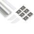 GloboStar® SURFACE-PROFILE 70858-3M Προφίλ Αλουμινίου - Βάση & Ψύκτρα Ταινίας LED με Λευκό Γαλακτερό Κάλυμμα - Επιφανειακή Χρήση Δημιουργίας Κρυφού Φωτισμού - Πατητό Κάλυμμα - Λευκό - 3 Μέτρα - Πακέτο 5 Τεμαχίων - Μ300 x Π1.7 x Υ4.2cm - ledmania.gr