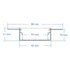 GloboStar® PLASTERBOARD-PROFILE 70862-3M Προφίλ Αλουμινίου - Βάση & Ψύκτρα Ταινίας LED με Λευκό Γαλακτερό Κάλυμμα - Χωνευτή Χρήση σε Γυψοσανίδα - Trimless - Πατητό Κάλυμμα - Ασημί - 3 Μέτρα - Πακέτο 5 Τεμαχίων - Μ300 x Π8.8 x Υ2cm - ledmania.gr