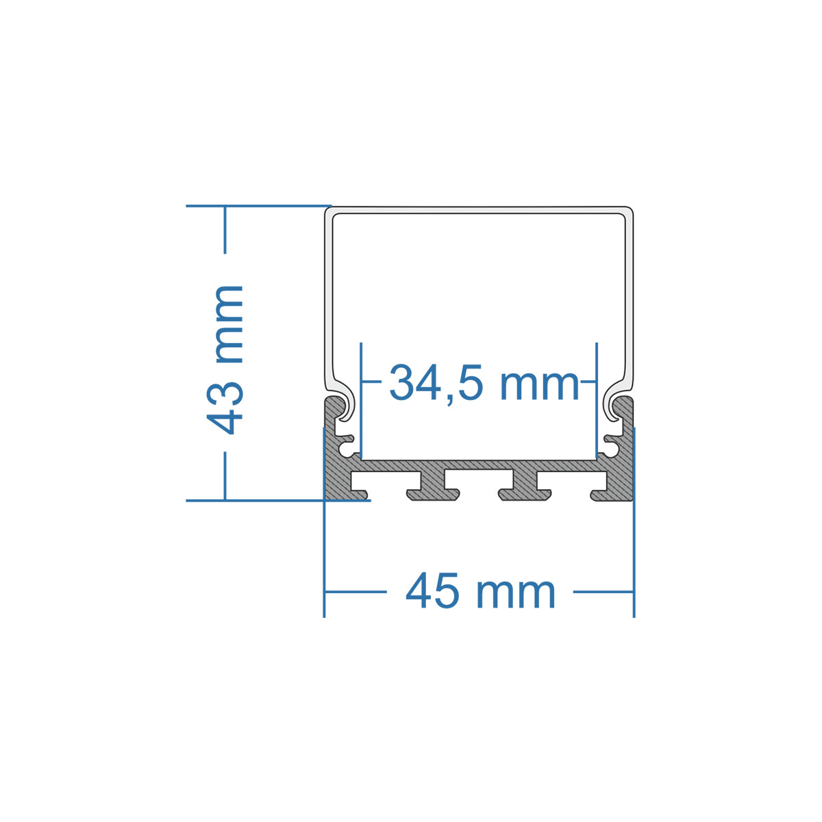 GloboStar® SURFACEPENDANT-PROFILE 70864-1M Προφίλ Αλουμινίου - Βάση & Ψύκτρα Ταινίας LED με Λευκό Γαλακτερό Κάλυμμα - Επιφανειακή & Κρεμαστή Χρήση - Πατητό Κάλυμμα - Ασημί - 1 Μέτρο - Μ100 x Π4.5 x Υ4.2cm - ledmania.gr