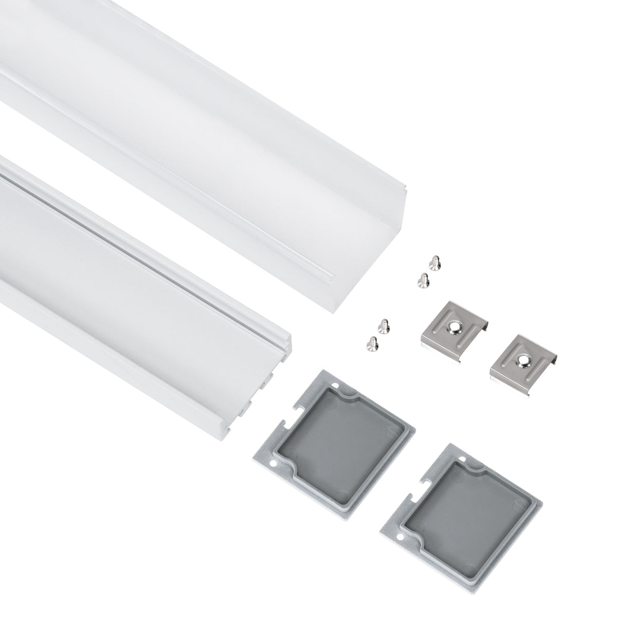 GloboStar® SURFACEPENDANT-PROFILE 70865-1M Προφίλ Αλουμινίου - Βάση & Ψύκτρα Ταινίας LED με Λευκό Γαλακτερό Κάλυμμα - Επιφανειακή & Κρεμαστή Χρήση - Πατητό Κάλυμμα - Λευκό - 1 Μέτρο - Μ100 x Π4.5 x Υ4.2cm - ledmania.gr