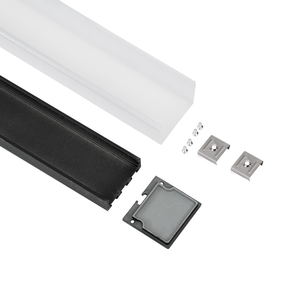 GloboStar® SURFACEPENDANT-PROFILE 70866-1M Προφίλ Αλουμινίου - Βάση & Ψύκτρα Ταινίας LED με Λευκό Γαλακτερό Κάλυμμα - Επιφανειακή & Κρεμαστή Χρήση - Πατητό Κάλυμμα - Μαύρο - 1 Μέτρο - Μ100 x Π4.5 x Υ4.2cm - ledmania.gr