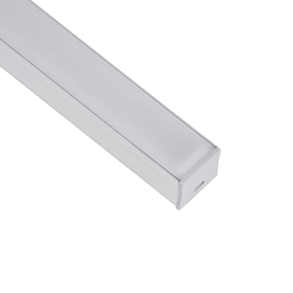 GloboStar® 70867-1M Επιφανειακό Προφίλ Αλουμινίου Ανοδιωμένο με Λευκό Οπάλ Κάλυμμα για έως 2 Σειρές Ταινίας LED Πατητό - Press On 1 Μέτρο - ledmania.gr