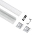 GloboStar® SURFACE-PROFILE 70868-3M Προφίλ Αλουμινίου - Βάση & Ψύκτρα Ταινίας LED με Λευκό Γαλακτερό Κάλυμμα - Επιφανειακή Χρήση - Πατητό Κάλυμμα - Λευκό - 3 Μέτρα - Πακέτο 5 Τεμαχίων - Μ300 x Π2.3 x Υ2cm - ledmania.gr