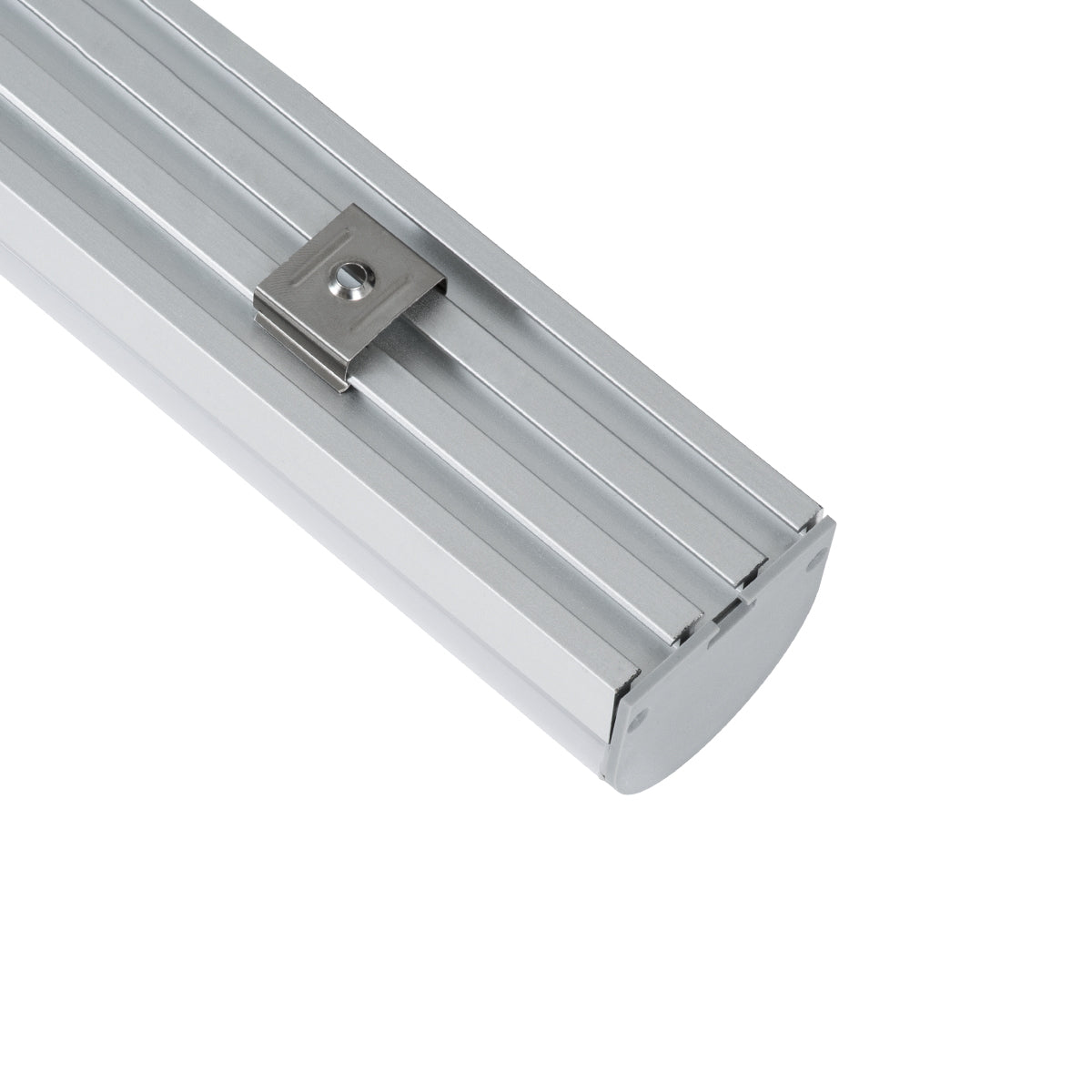 GloboStar® 70870-3M Επιφανειακό Προφίλ Αλουμινίου Ανοδιωμένο με Οβάλ Λευκό Οπάλ Κάλυμμα για έως 3 Σειρές Ταινίας LED Πατητό - Press On 3 Μέτρα - ledmania.gr